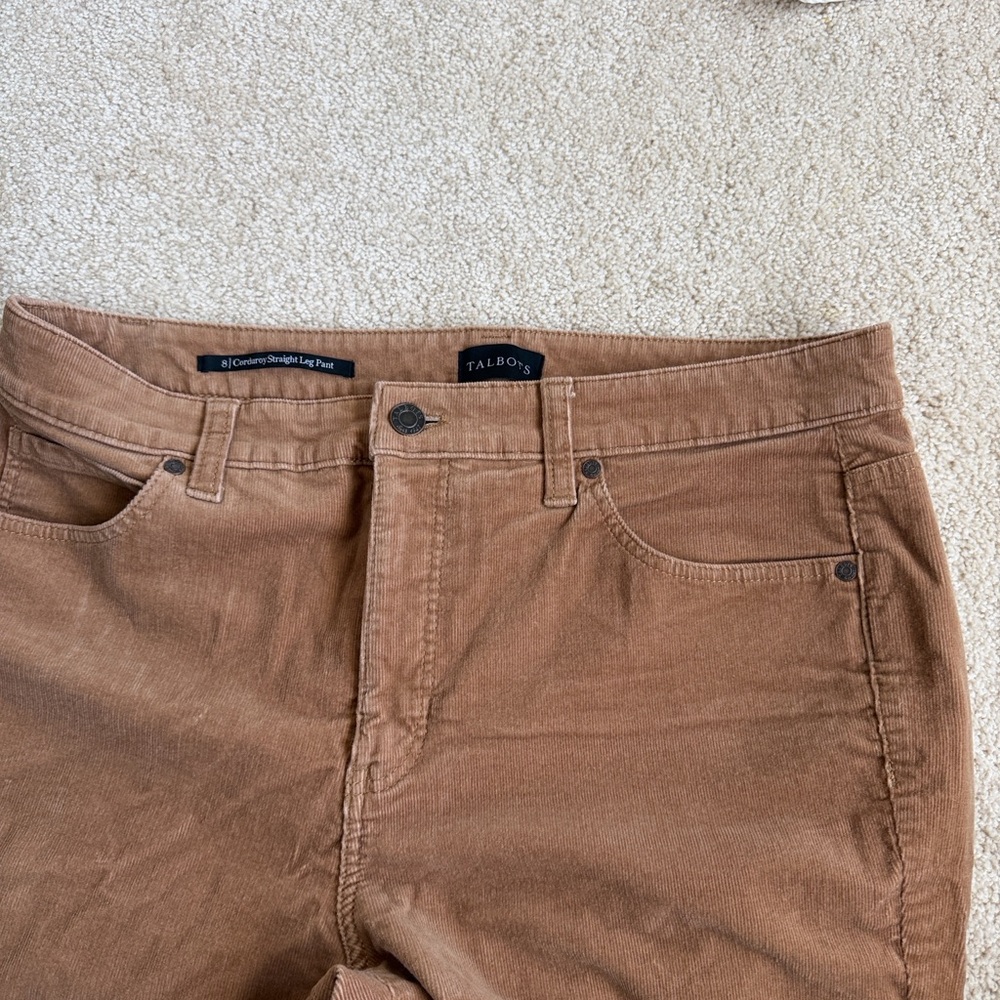 Talbots Women’s Corduroy Light Brown Pants - Picture 2 of 7